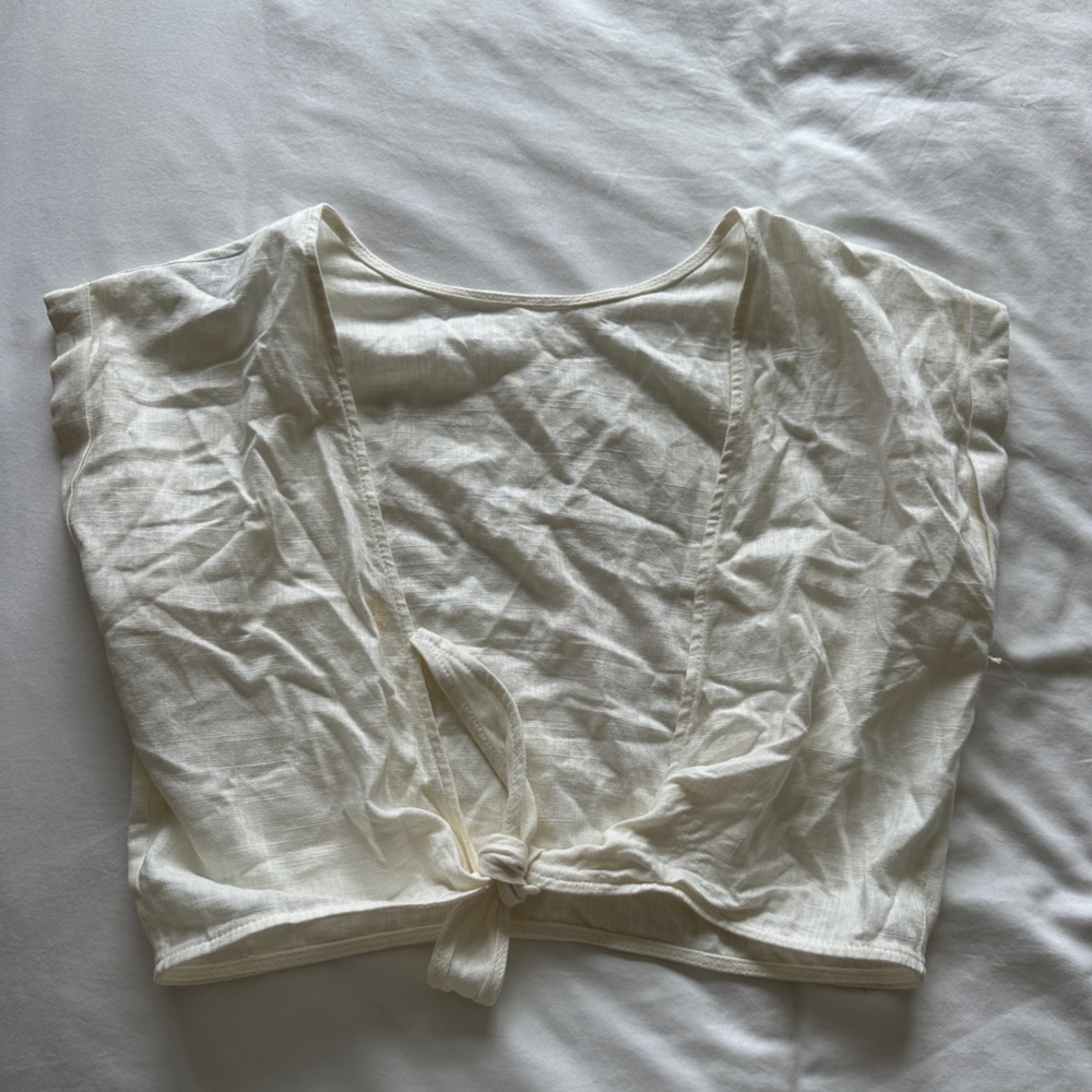 Princess Polly Cream Crop Top